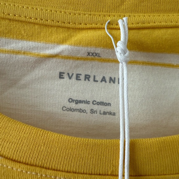 Everlane Yellow and Cream Striped Boxy Tee Organic Cotton Size XXXL - Picture 3 of 10